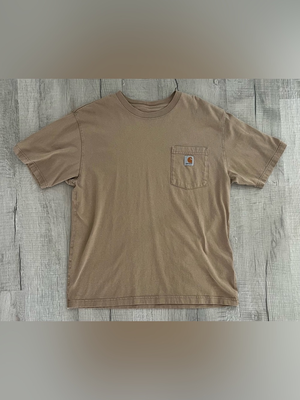 Carhartt Short-Sleeve Pocket Tee in Brown Tan